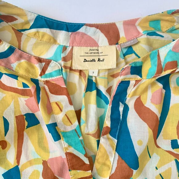 Anthropologie Danielle Kroll Brooklynite Blouse Oversized Sleeveless Cottagecore - Picture 5 of 11